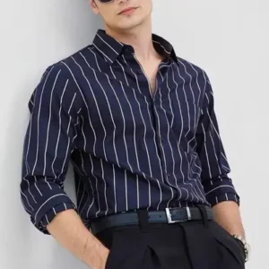 METRONAUT Men Slim Fit Striped Casual Shirt